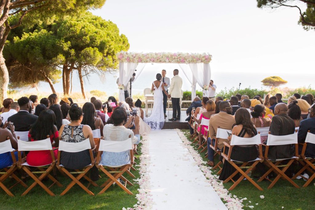 bride groom marriage ceremony pine cliffs resort portugal oxford wedding photography