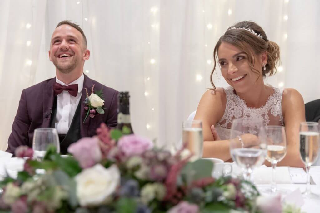 39 bride and groom wedding breakfast milton hill house oxfordshire photography