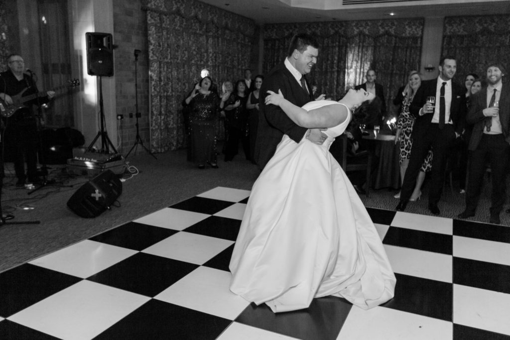 bride groom romantic first dance south lodge hotel west sussex oxford wedding photographers