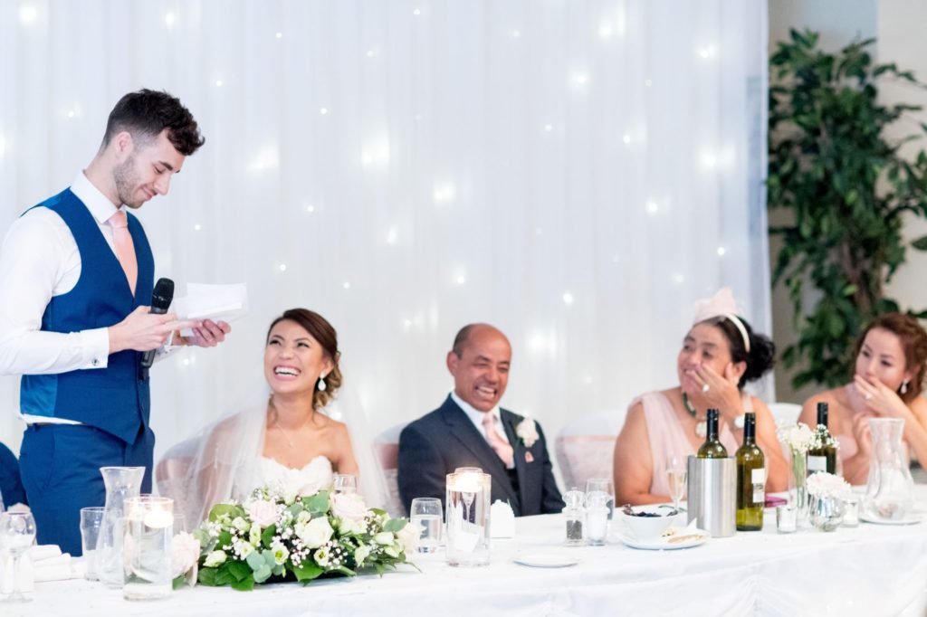 grooms top table speech milton hill house venue reception oxford wedding photographer