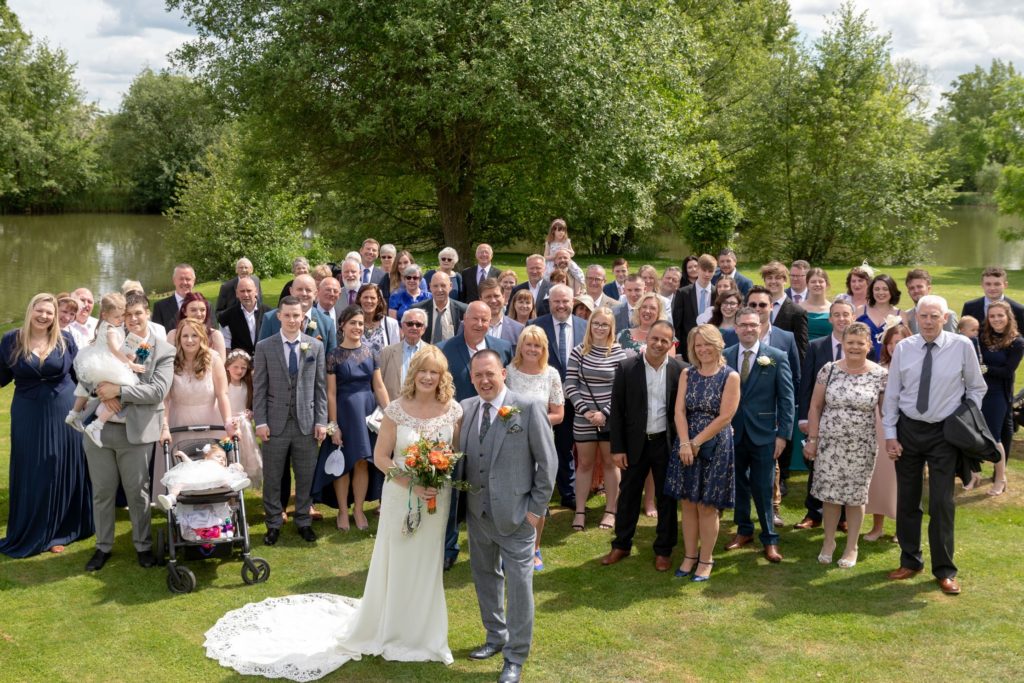 38 bride groom guests group portrait ardencote luxury venue warwickshire oxford wedding photography