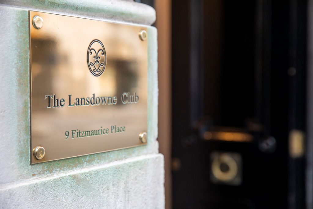 brass wall sign lansdowne club mayfair london oxford wedding photographer