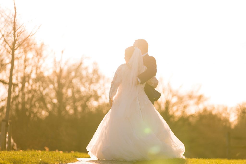 bride groom enjoy sunset near york club windsor great park berkshire oxfordshire wedding photography