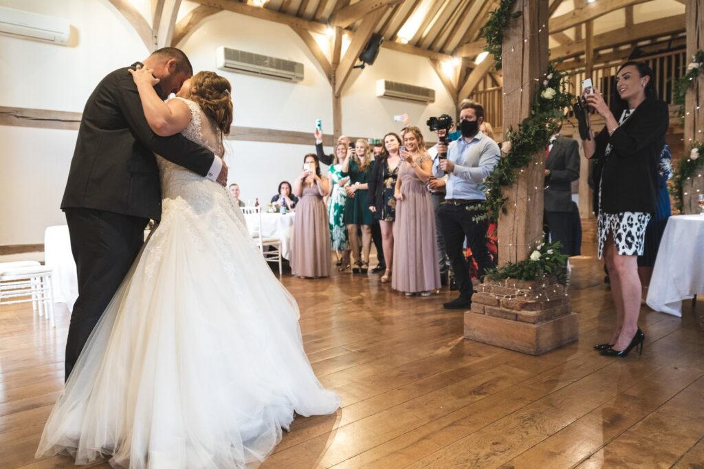 bride grooms first dance cain manor hampshire surrey borders oxford wedding photography