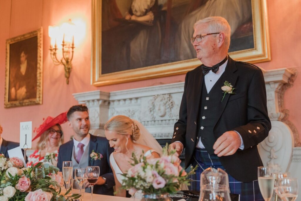 guests hear top table wedding breakfast speech holdenby northamptonshire oxford wedding photographer