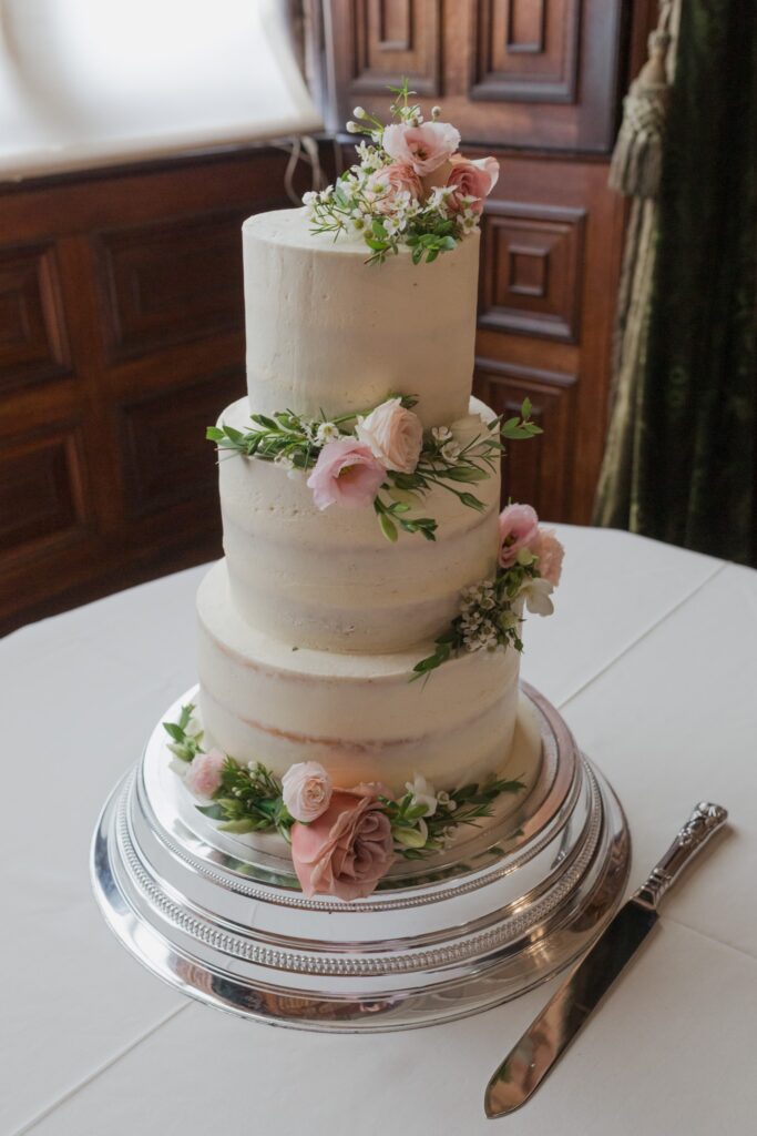 decorated cake holdenby house reception northampton oxfordshire wedding photographer