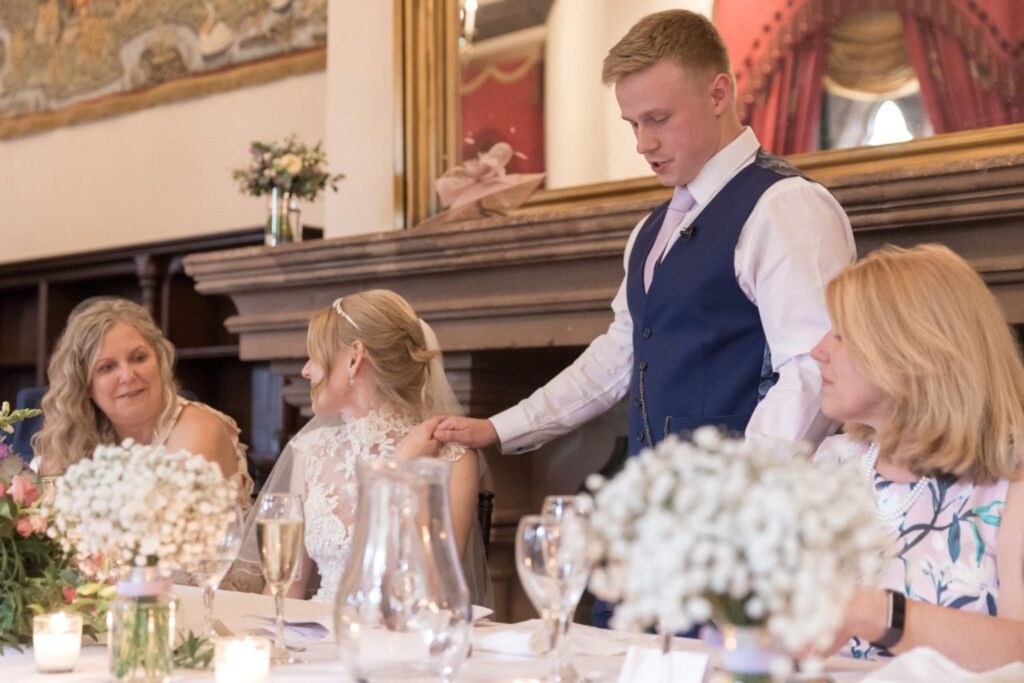 102 groom delivers wedding breakfast speech tarporley cheshire oxfordshire wedding photography