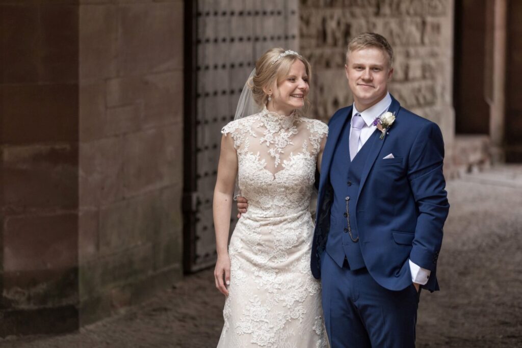 113 smiling bride groom tarporley castle grounds cheshire oxford wedding photographers