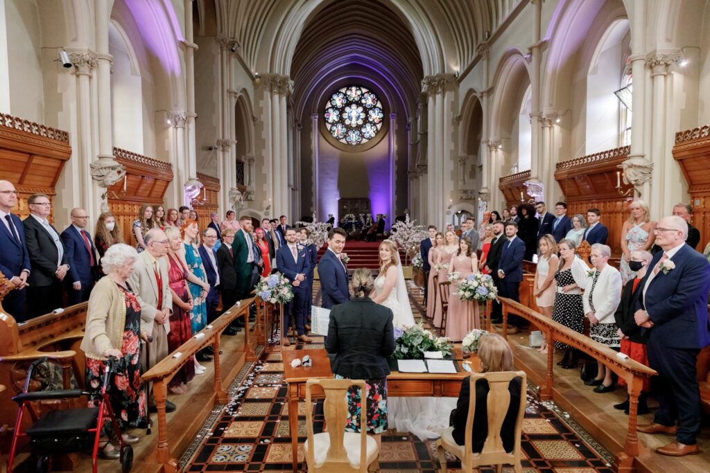 46 bride groom face celebrant marriage ceremony callow end worcester oxford wedding photographer