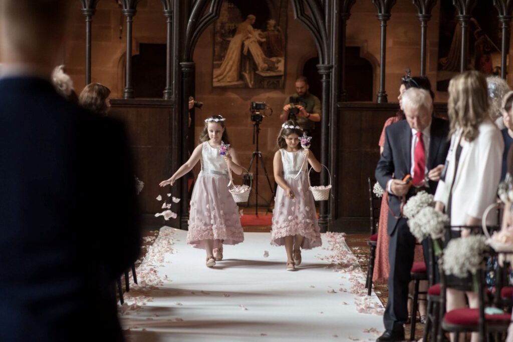 50 flowergirls spread petals marriage ceremony tarporley cheshire oxford wedding photographers