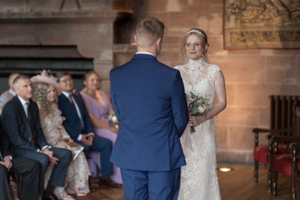 68 bride hears grooms vows marriage ceremony tarporley cheshire oxford wedding photographers