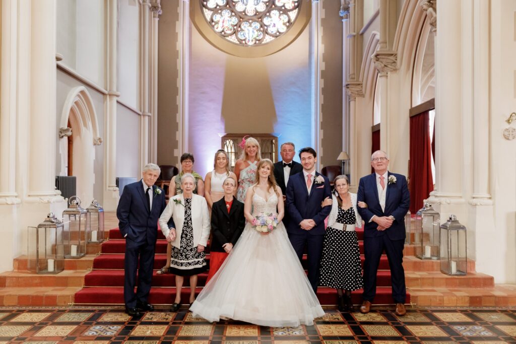 84 bridal party traditional abbey portrait callow end worcester oxfordshire wedding photography