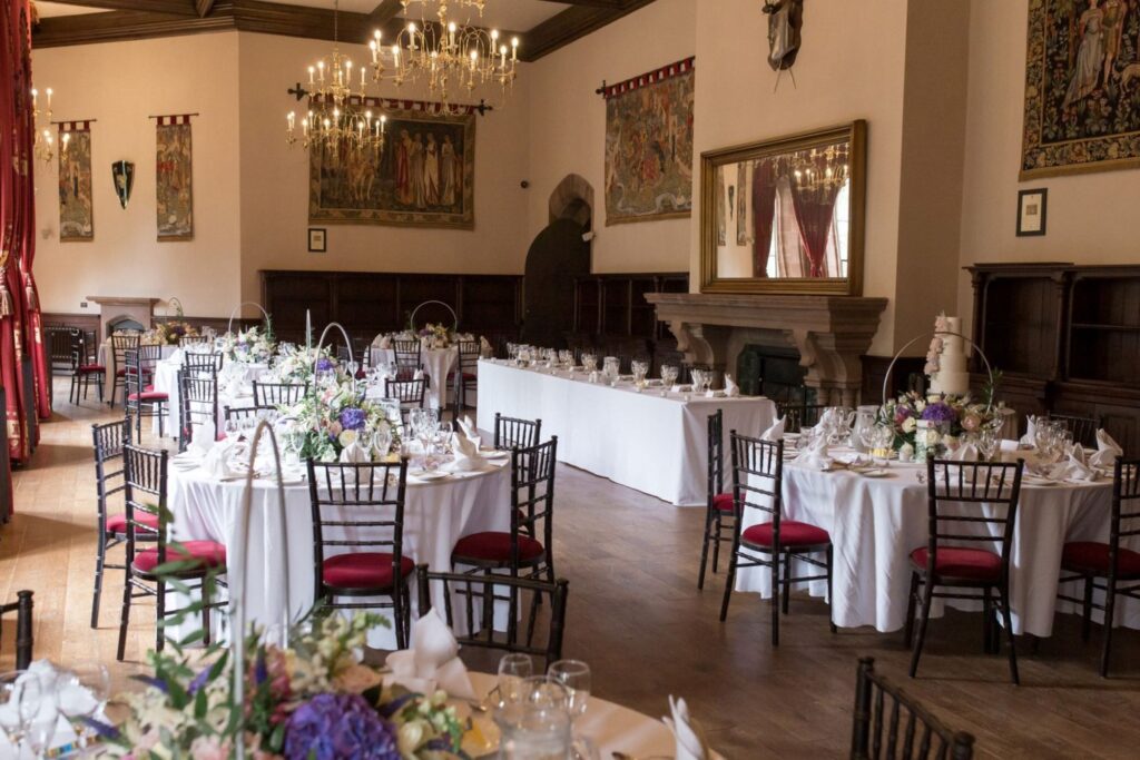 87 wedding breakfast reception room pecforton castle tarporley cheshire oxford wedding photography