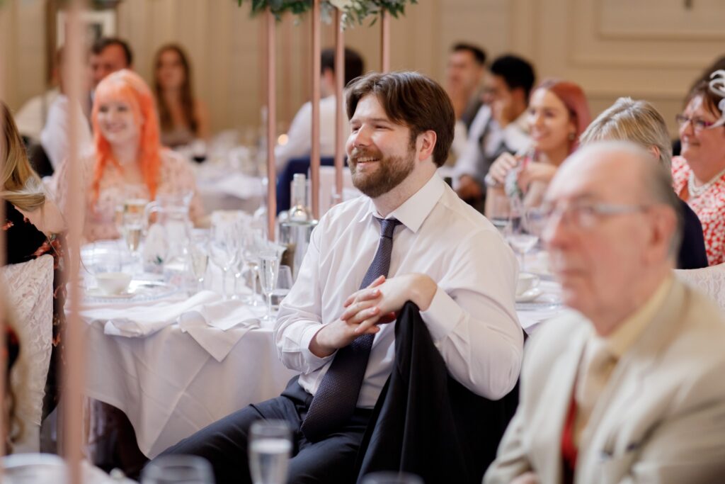 93 guests enjoy callow end wedding breakfast speech worcester oxfordshire wedding photographer