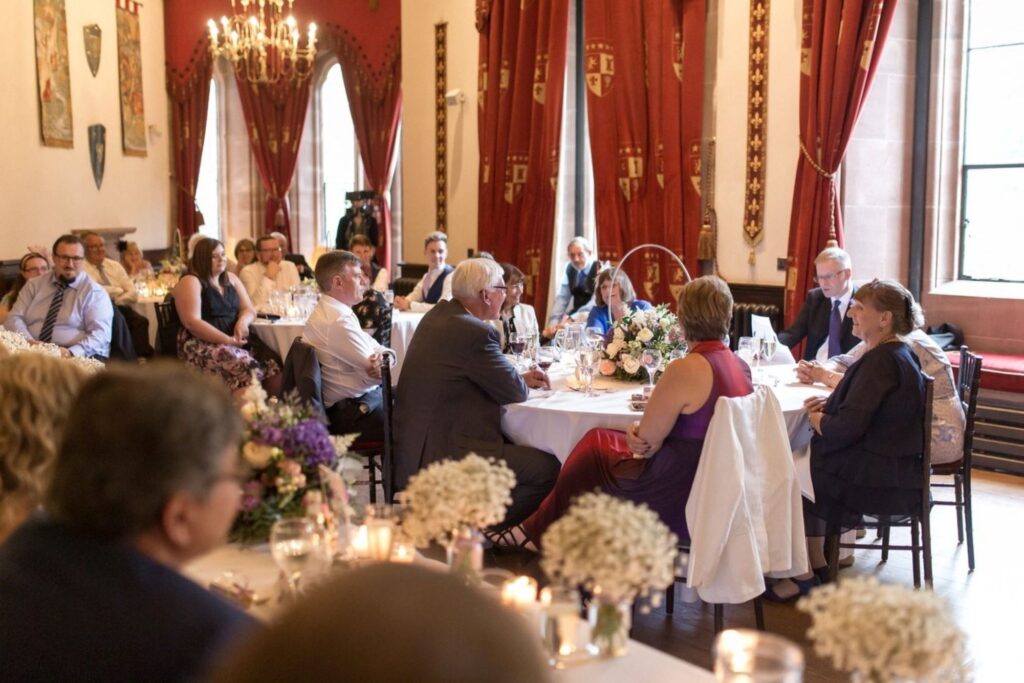96 seated guests wedding breakfast reception tarporley cheshire oxford wedding photographers