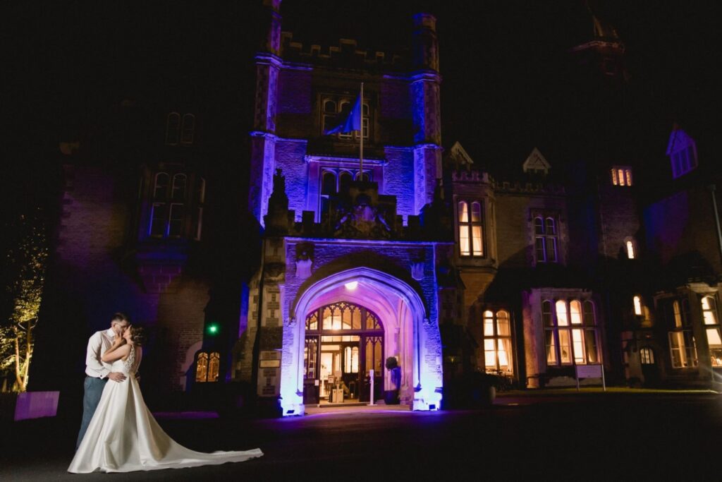 140 bride grooms twilight kiss de vere hotel wotton under edge oxfordshire wedding photographer