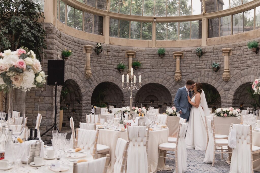 88 bride groom kiss de vere hotel orangery wotton under edge oxford wedding photographers