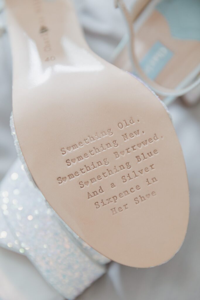06 brides shoe sole inscription bridal prep london oxfordshire wedding photographers