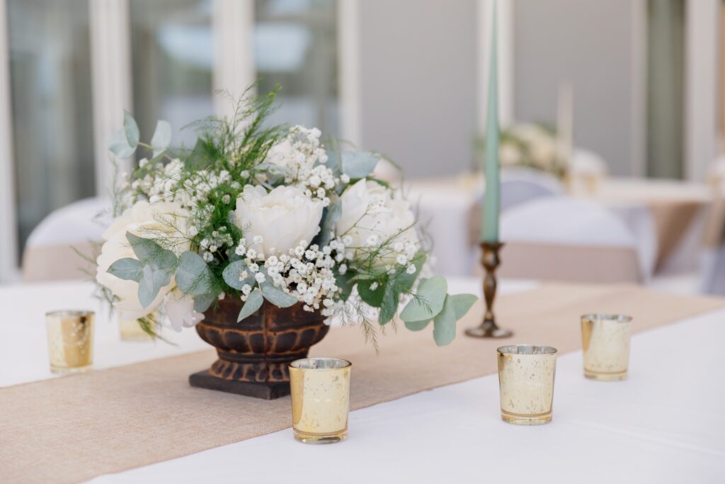 29 table floral arrangement horsley lodge hotel wedding derby s r urwin photographers