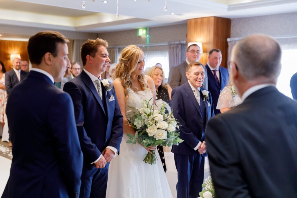 37 smiling bridal party horsley lodge hotel wedding ceremony derby s r urwin photography oxfordshire