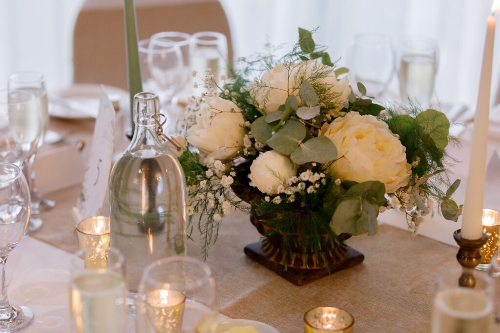 64 floral table arrangements horsley lodge golf club reception derbyshire oxford wedding photographer
