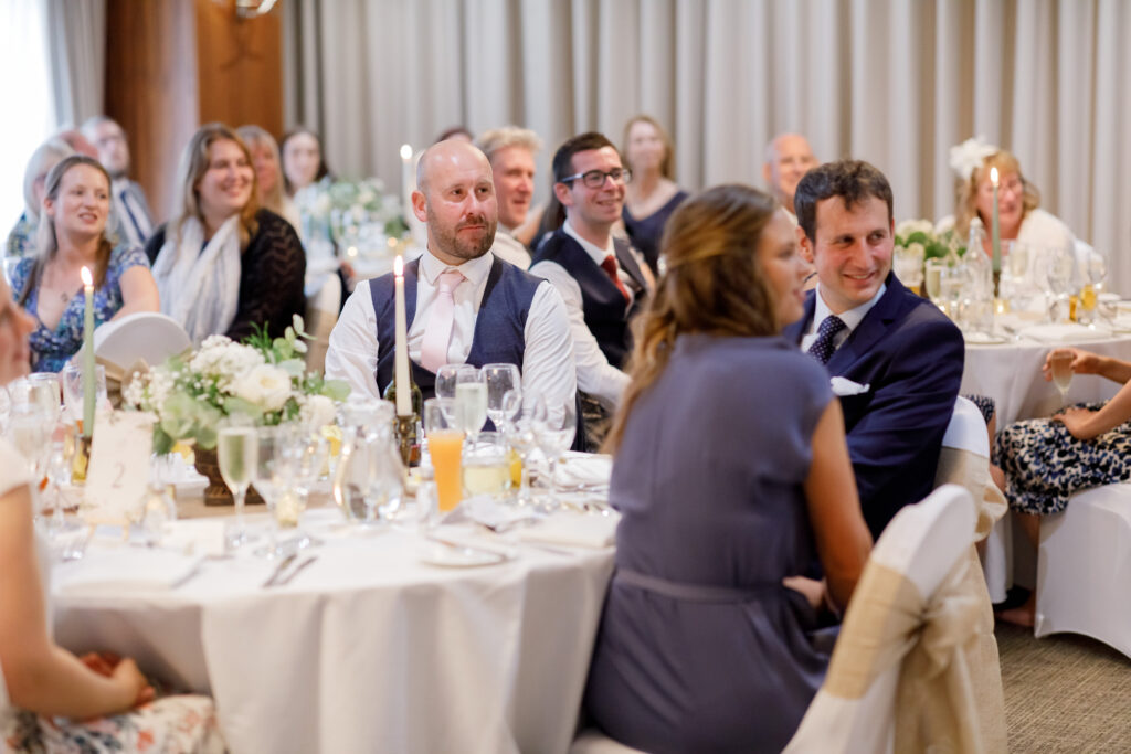 74 guests hear reception speeches horsley lodge golf club derby oxford wedding photographers