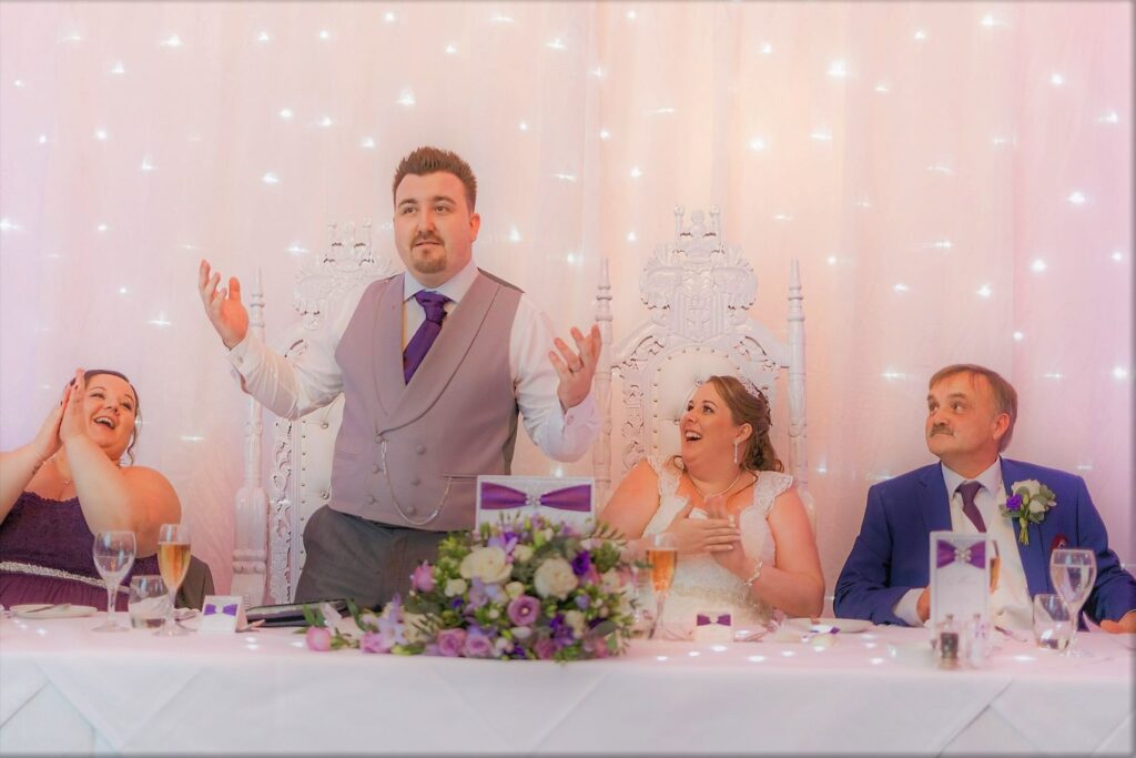 132 groom delivers top table speech shrewsbury venue reception oxford wedding photography