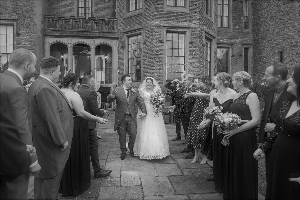 89 bride groom walk confetti parade shrewsbury venue oxfordshire wedding photographers