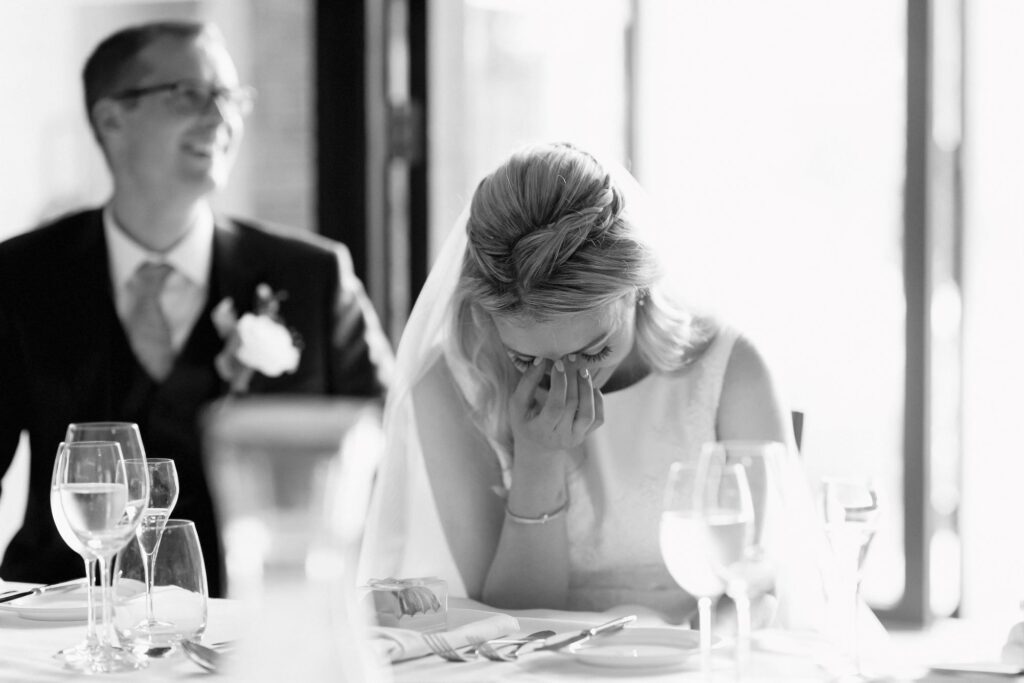 66 bride groom top table speech reactions berkshire wedding s r urwin photography oxford
