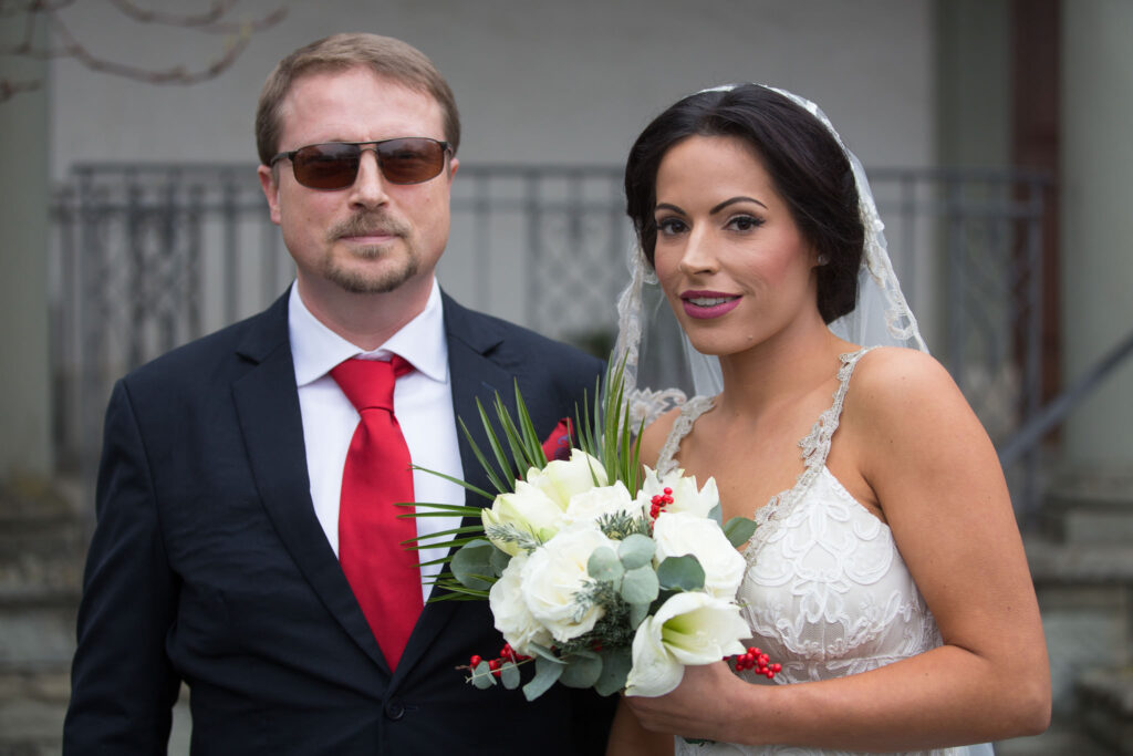 09 bride escorted to ceremony switzerland oxford destination wedding photography