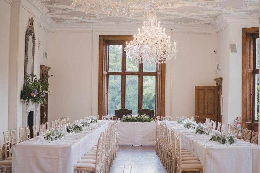 46 dinner reception room thicket priory york oxford wedding photography