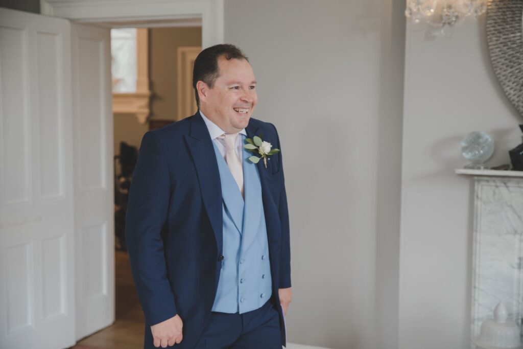 58 brides father takes first look thorganby venue north yorkshire oxford wedding photographers