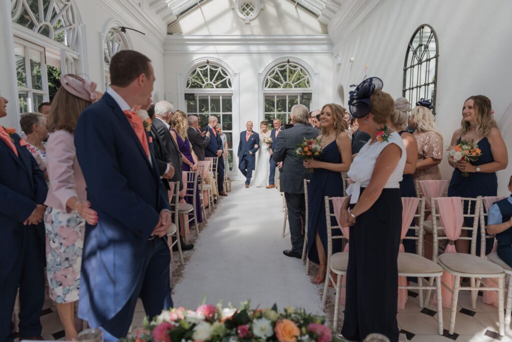 43 brides aisle walk kings langley marriage ceremony watford oxford wedding photographer