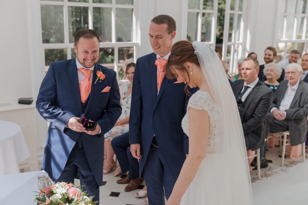54 bestman carries rings kings langley marriage ceremony oxford wedding photographer