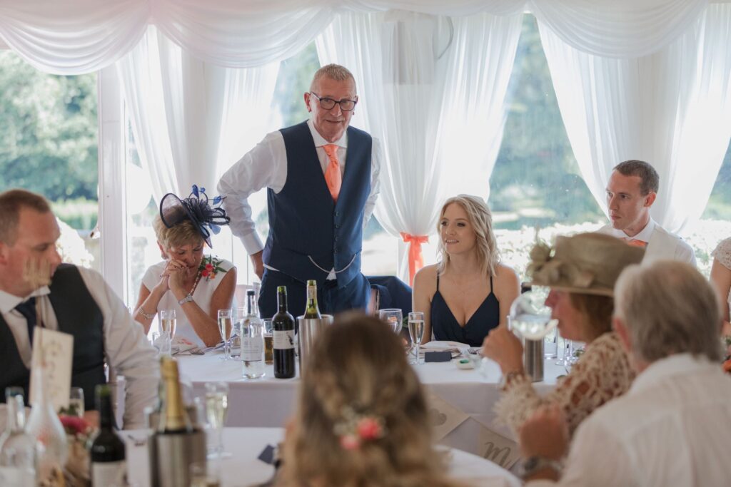 85 guests hear father of bride speech kings langley reception watford oxford wedding photographer