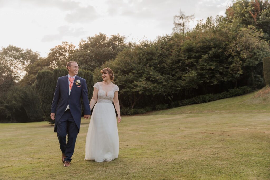 94 smiling bride grooms hotel grounds stroll kings langley hertfordshire oxfordshire wedding photographer