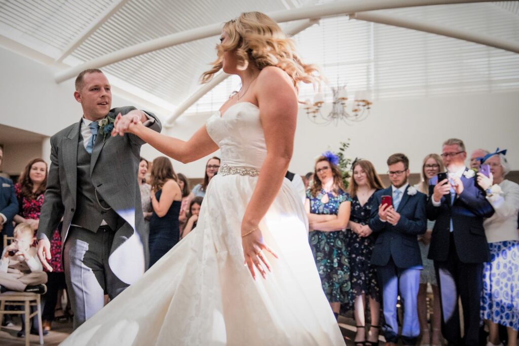137 bride groom enjoy first dance ihg hotel sandford oxford oxfordshire wedding photography