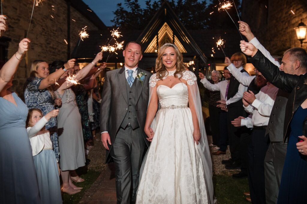 139 bride grooms sparkler parade ihg hotel sandford oxford oxfordshire wedding photographer