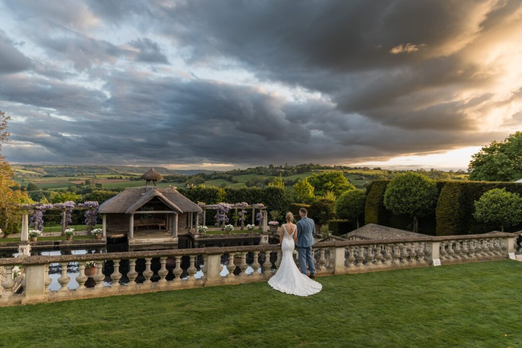 126 bride grooms panoramic view euridge manor grounds chippenham wiltshire oxford wedding photographers