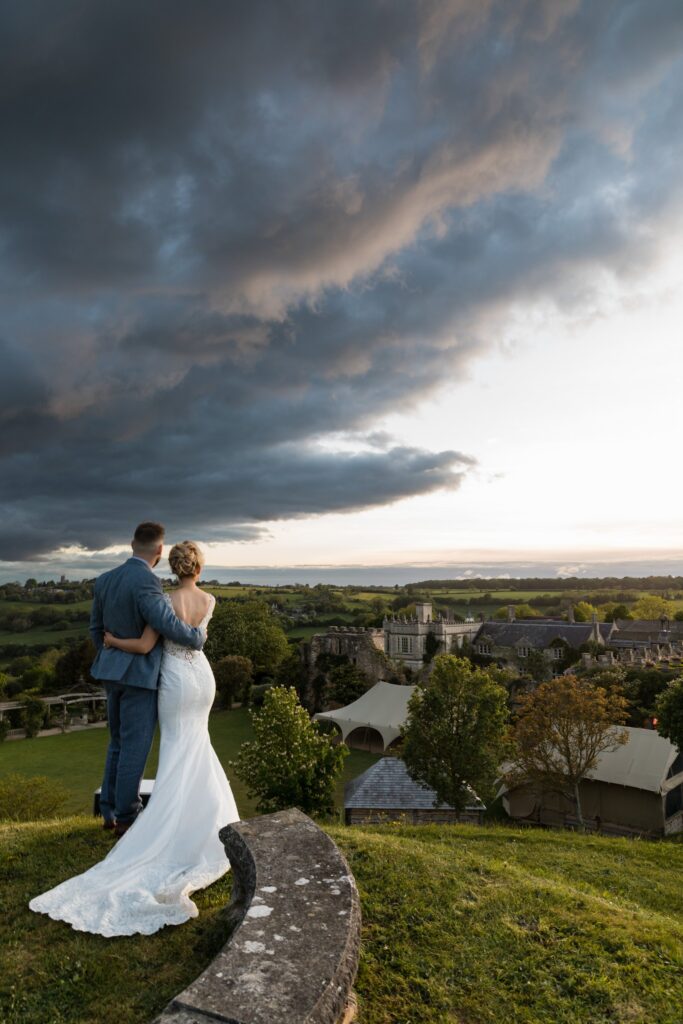 132 bride groom watch stormy sky euridge manor grounds chippenham wiltshire oxford wedding photographers