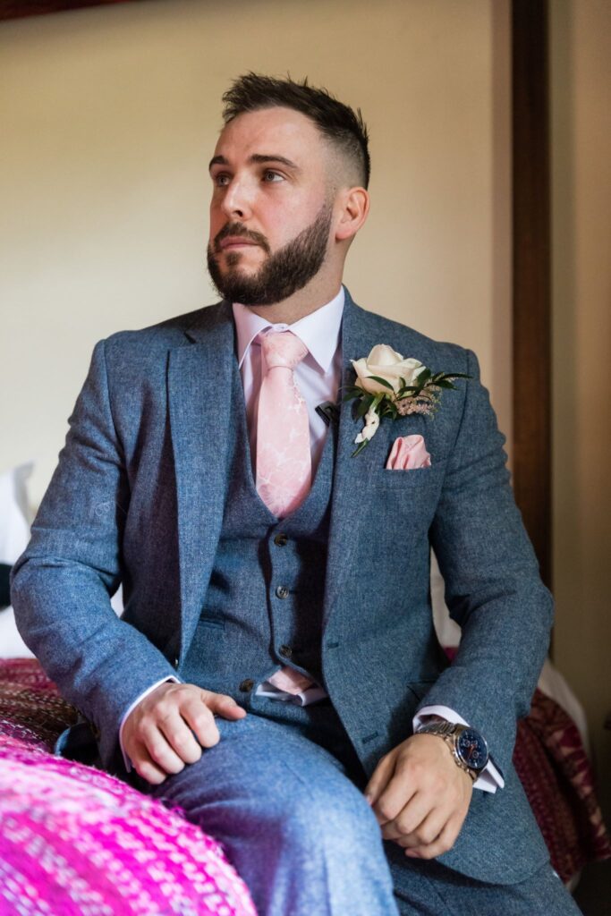 35 groom wears watch gift euridge manor chippenham wiltshire oxford wedding photographer
