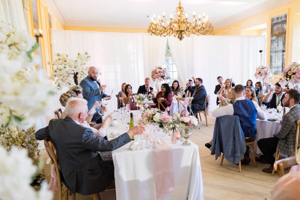 95 guests hear bestmans speech euridge manor chippenham wiltshire oxford wedding photographer
