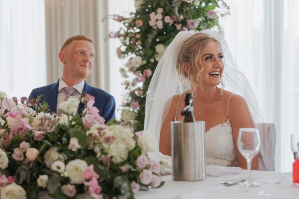112 bride groom enjoy reception speech cotswolds hotel golf & spa chipping norton oxfordshire wedding photography
