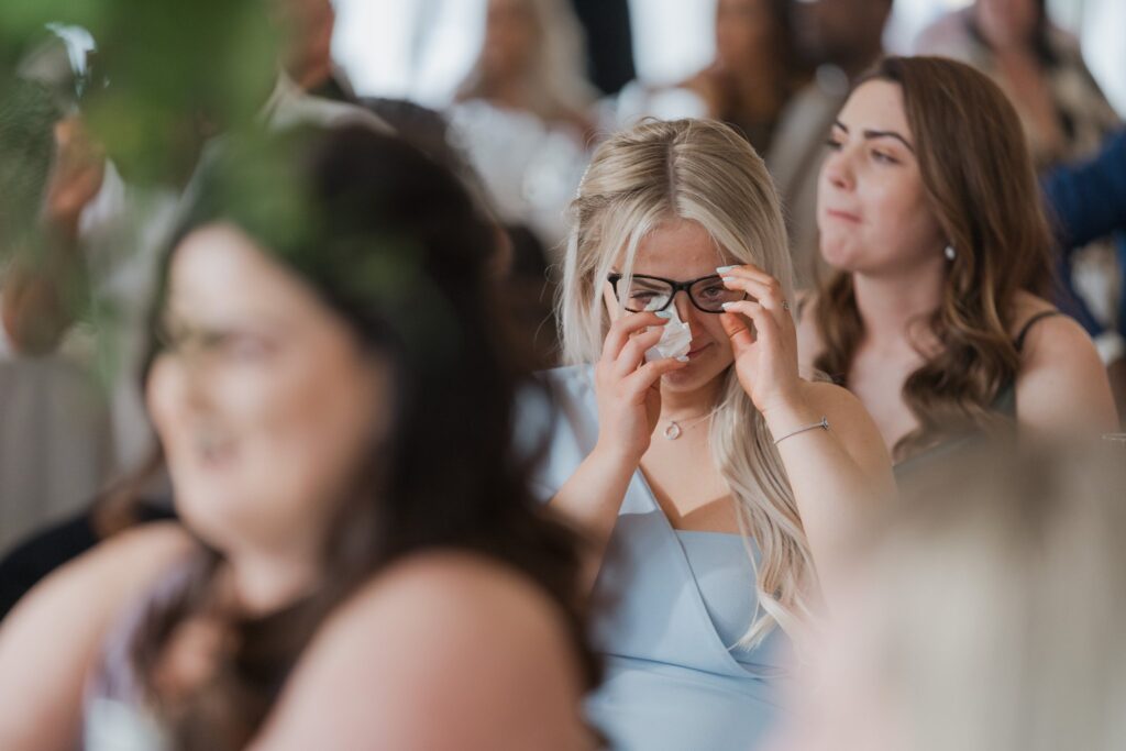 120 tearful guest wipes away tears cotswolds hotel golf & spa reception speech oxfordshire wedding photography