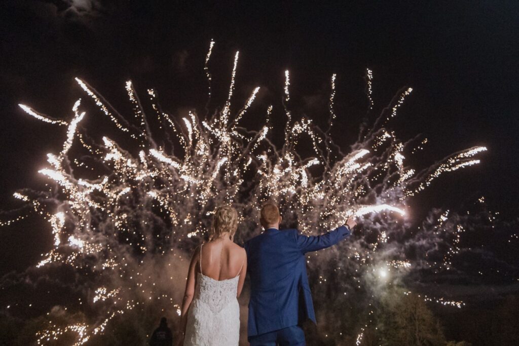 159 bride groom watch spectacular fireworks display cotswolds hotel chipping norton oxfordshire wedding photographer