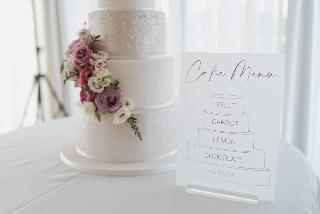 82 cake menu cotswolds hotel reception chipping norton oxfordshire wedding photographers