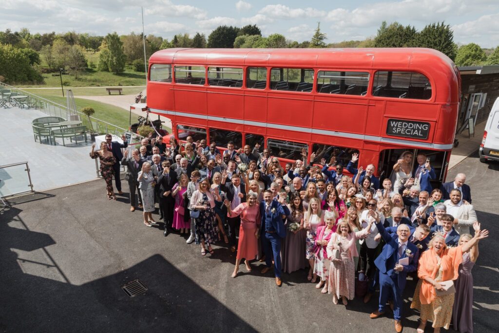 84 guests red london bus cotswolds hotel reception chipping norton oxfordshire wedding photographer