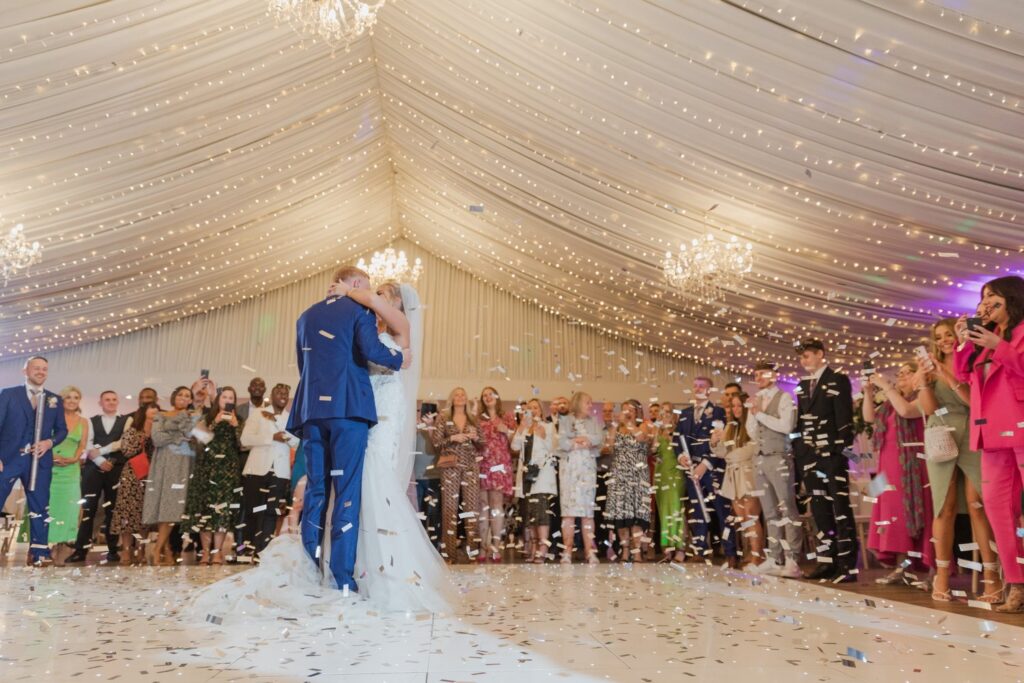 first dance kiss cotswolds hotel marquee chipping norton oxfordshire wedding photography