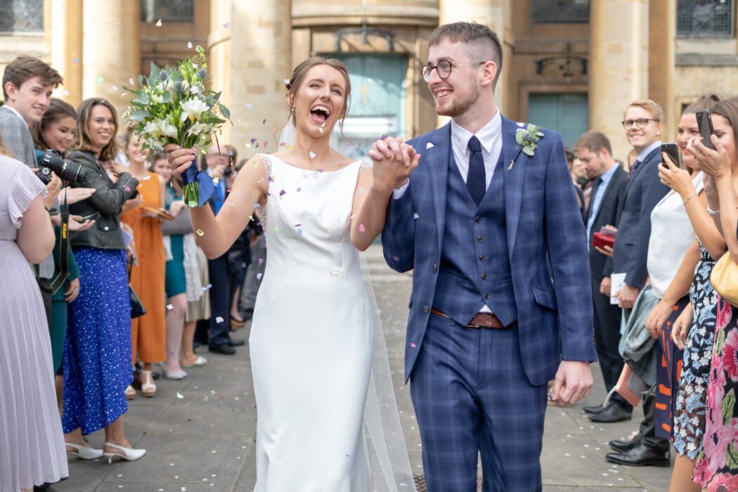 01 bride grooms confetti shower marylebone london wedding photographer
