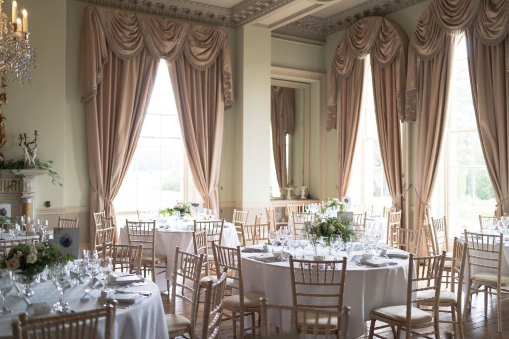 24 reception table arrangements prestwold hall leicestershire oxford wedding photographers